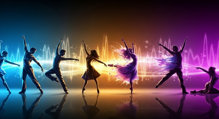 Free Colorful Dance Silhouettes Image - Dance, Silhouettes, Movement ...