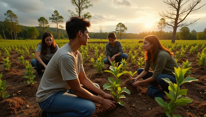 Reforestation Community Free Community Reforestation Effort Image - Sunset, Volunteers ...
