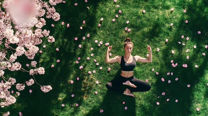 Spring Yoga Pic Free Outdoor Yoga Pose Image - Yoga, Woman, Garden | Download at StockCake