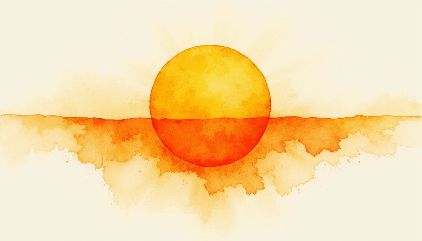 Sun Rising Abstract Free Free Golden Sun Rising Image - Sun, Watercolor, Minimalist | Download ...