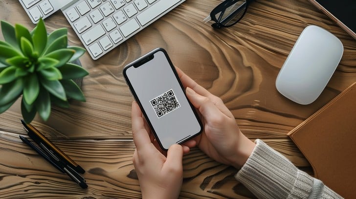 Free Scanning QR Code Image - Smartphone, Qr Code, Desk | Download at ...