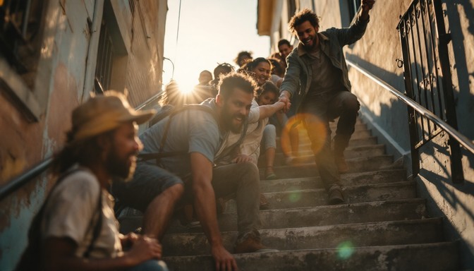 Where We Rise Free Together We Rise Image - Community, Sunset, Stairs | Download at ...