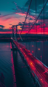 Free Sunset Bridge View Image - Sunset, Bridge, Cityscape | Download at ...