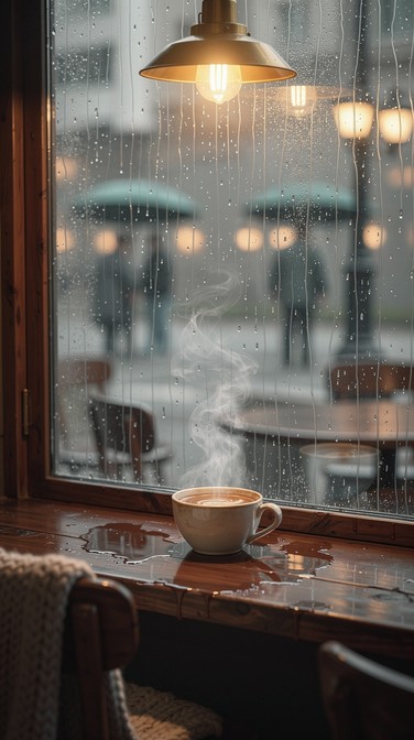 Free Rainy Cafe Moments Image - Cafe, Rain, Coffee | Download at StockCake