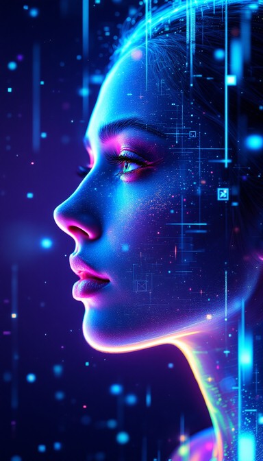 Free Digital Identity Illuminated Image - Woman, Profile, Cyberpunk ...