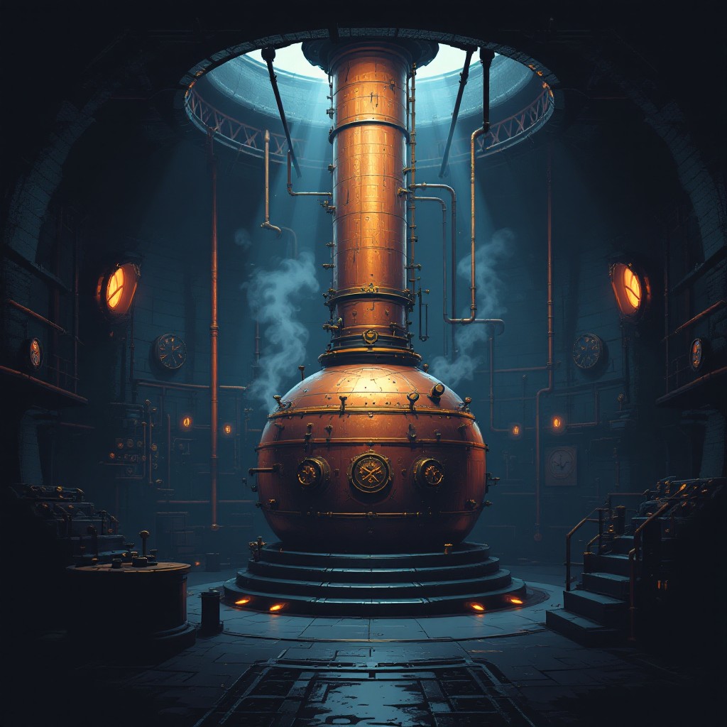 Engine Room Pixel Free Glowing Engine Heart Photo - Pixelart, Boiler, Steampunk ...