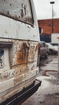 Puddle Van Free Muddy Van Rear Image - Van, Muddy, Urban | Download at StockCake