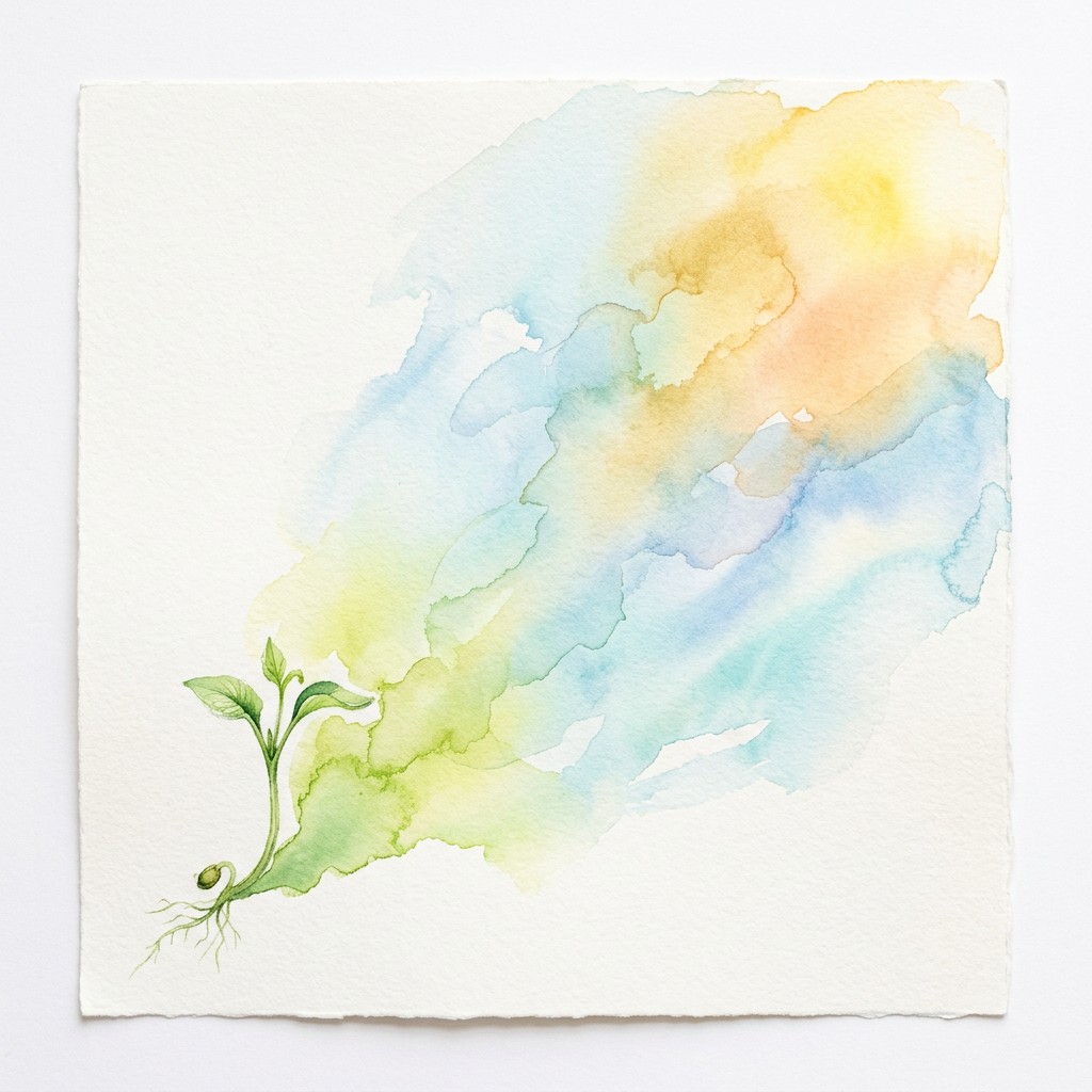 Spring Hope Graphics Free Emerging Spring Hope Image - Watercolor, Seedling, Botanical ...