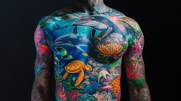Download Vibrant Tattoo Art Image - Tattoo, Vibrant, Marine