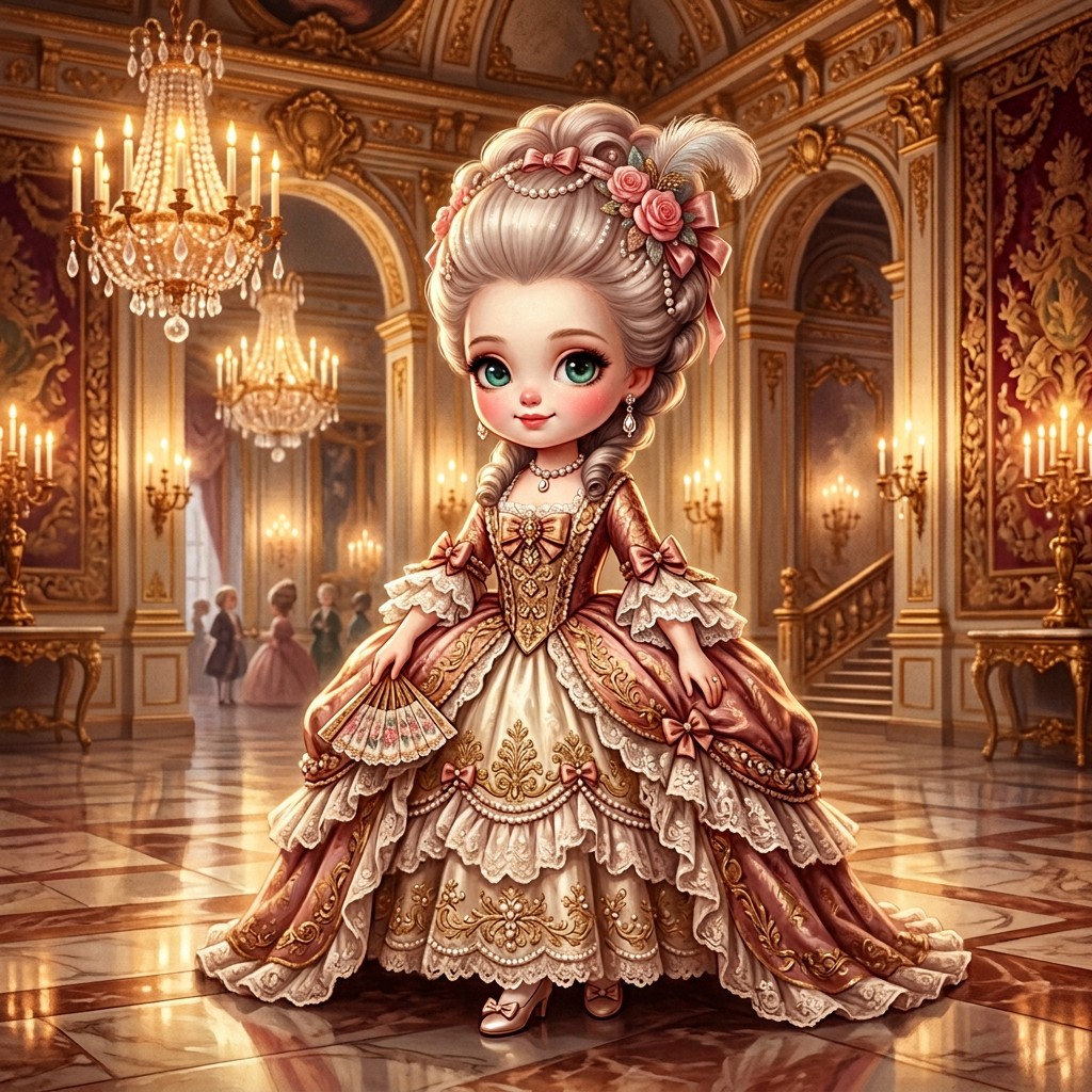 Free Rococo Princess Charm Image - Chibi, Noblewoman, Rococo | Download ...