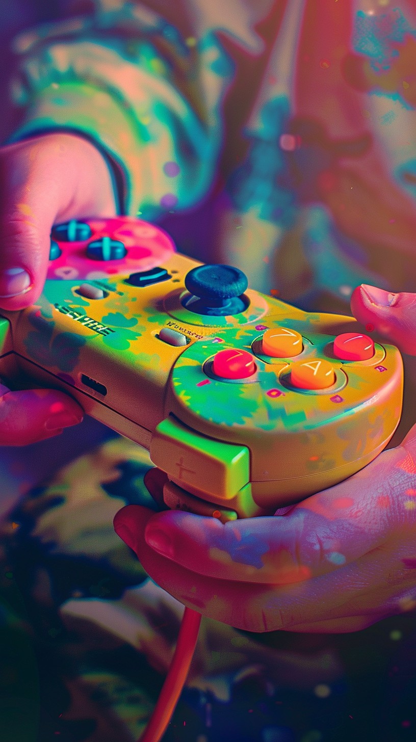 Free Vibrant Gaming Session Image - Gaming, Controller, Colorful ...