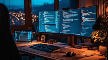 Free Coding Workstation Glow Image - Coding, Programming, Desk ...