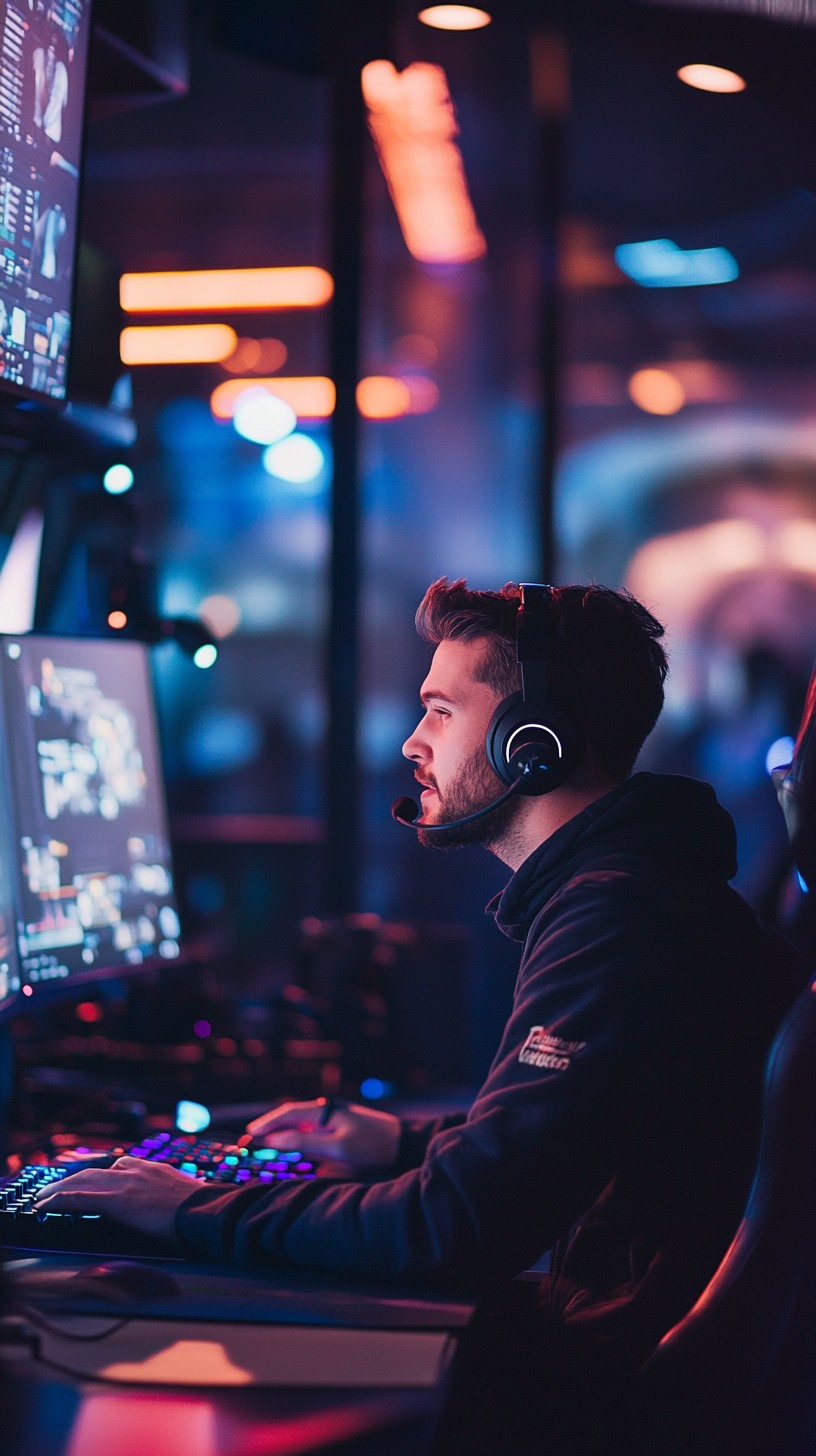 Free Gamer Playing Intensely Image - Gamer, Gaming, Neon | Download at ...