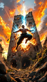 Free Explosive Power Unleashed Image - Anime, Warrior, Explosion ...