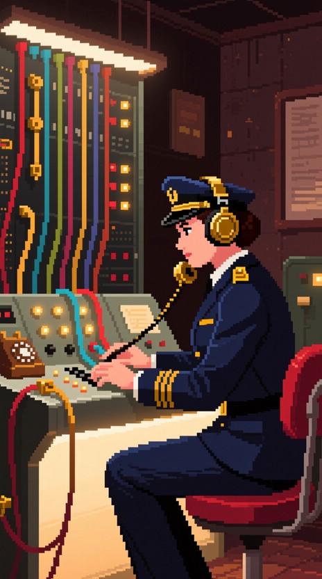 Free Pixel Switchboard Operator Image - Pixelart, Vintage, Switchboard ...