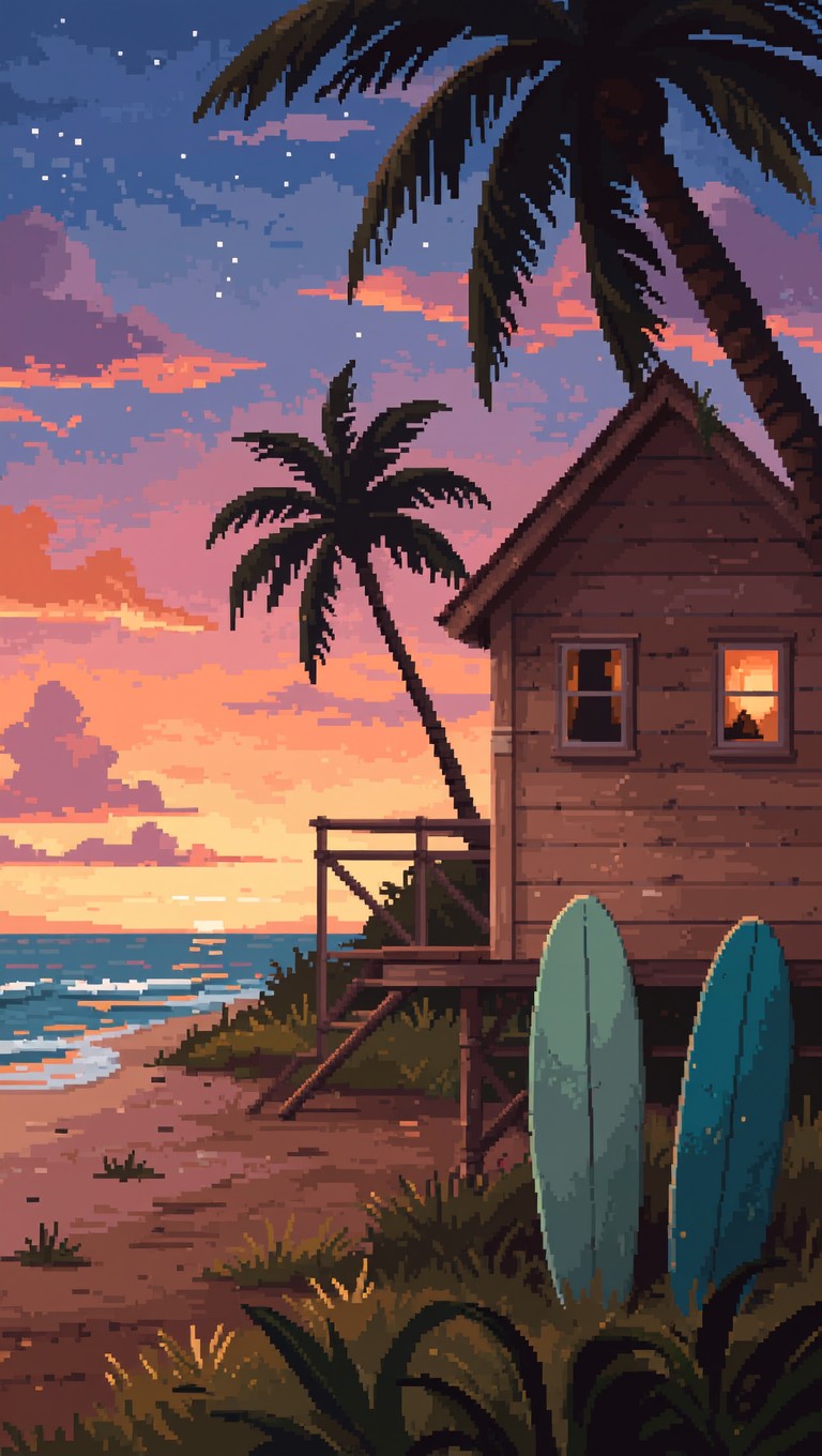 Free Sunset Beach Paradise Image - Pixel, Art, Beach | Download at ...