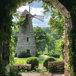 Free Archway to Windmill Image - Archway, Windmill, Nature | Download ...