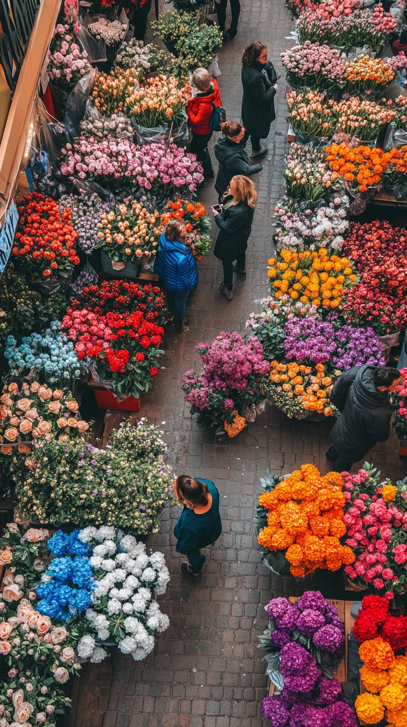Free Blooming flower market Image - Flowers, Market, Colorful ...