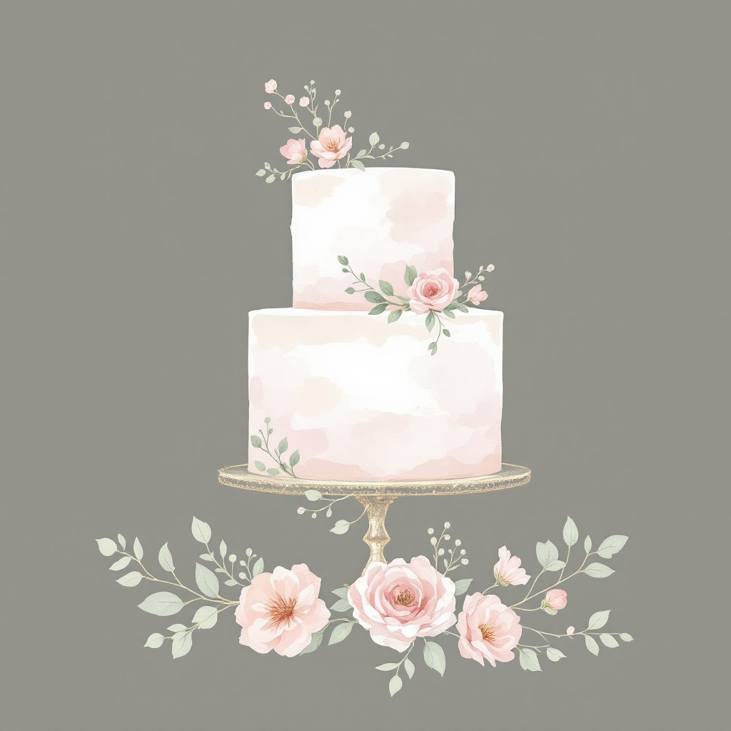 Free Botanical Wedding Cake Image - Wedding, Cake, Watercolor ...