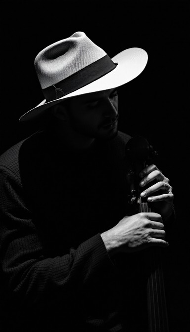 Humen Singer Shadow Free Shadowed Musical Portrait Image - Minimal, Monochrome, Dramatic ...