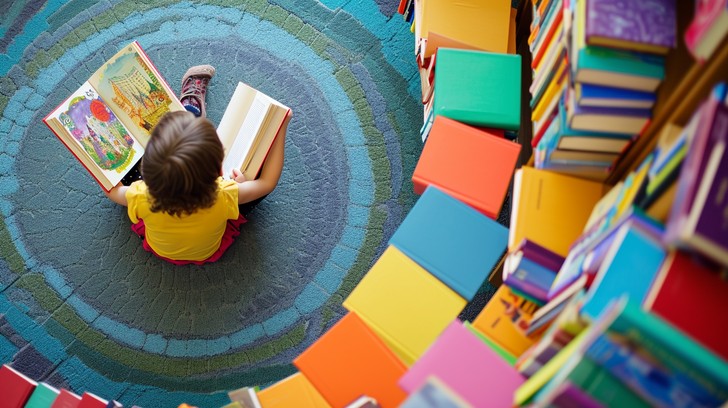 Library Reads Free Reading in Library Image - Reading, Child, Library | Download at ...