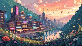 Free Pixel Valley Marketplace Image - Pixel, Retro, Futuristic ...
