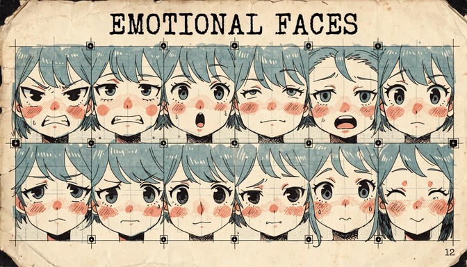 Free Vintage Emotion Reference Image - Vintage, Anime, Expression ...