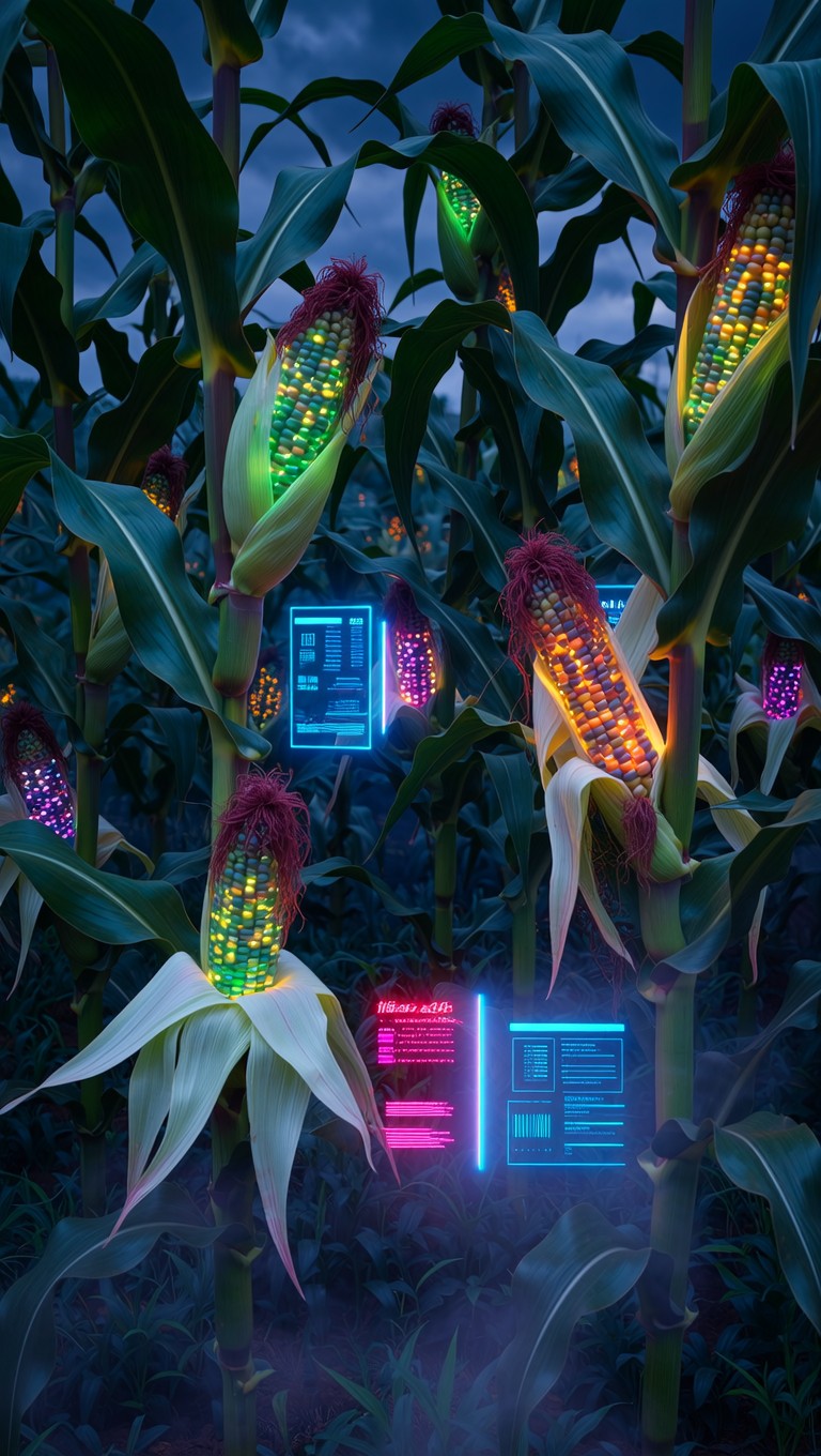 Free Cybernetic Corn Future Image - Cyberpunk, Agriculture, Futuristic ...