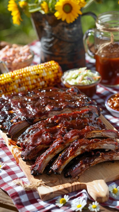 Free Sumptuous BBQ Feast Image - Barbecue, Ribs, Corn | Download at ...