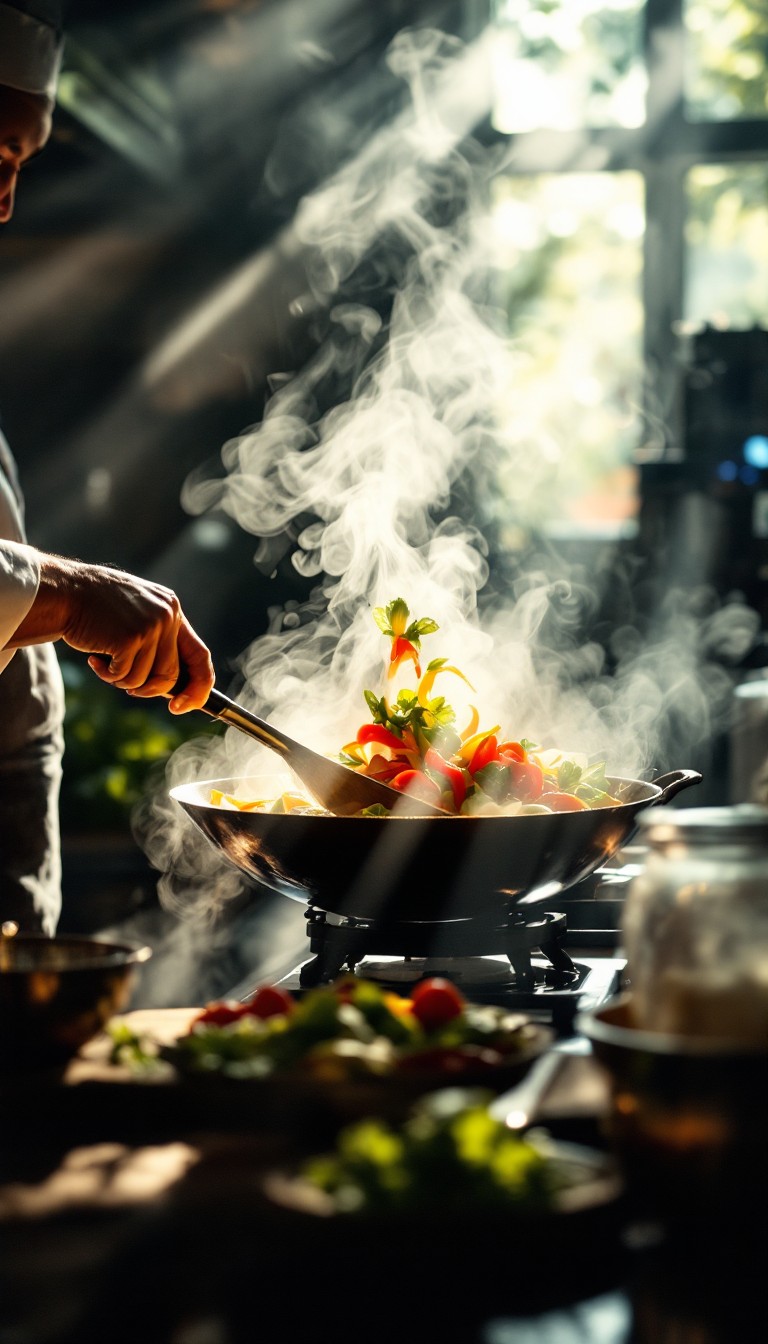 Free Wok Cooking Action Image - Wok, Chef, Cooking | Download at StockCake