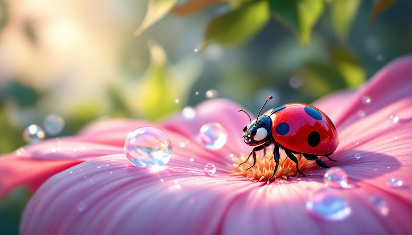 Free Ladybug Meets Dewdrop Image - Ladybug, Dewdrop, Macro | Download ...