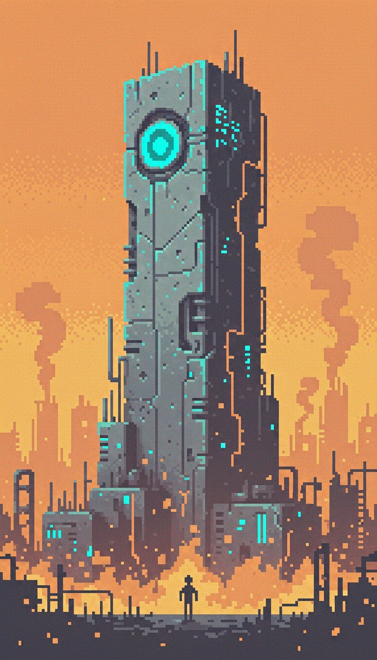 Free Dystopian Pixel Future Image - Cyberpunk, Dystopian, Surveillance ...