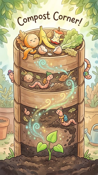 Compost Magic Meme Free Compost Tower Magic Image - Composting, Illustration, Children ...