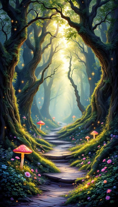 Free Enchanted Forest Pathway Image - Forest, Enchanted, Mystical ...