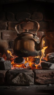 Free Fireside Copper Kettle Image - Kettle, Copper, Fire | Download at ...