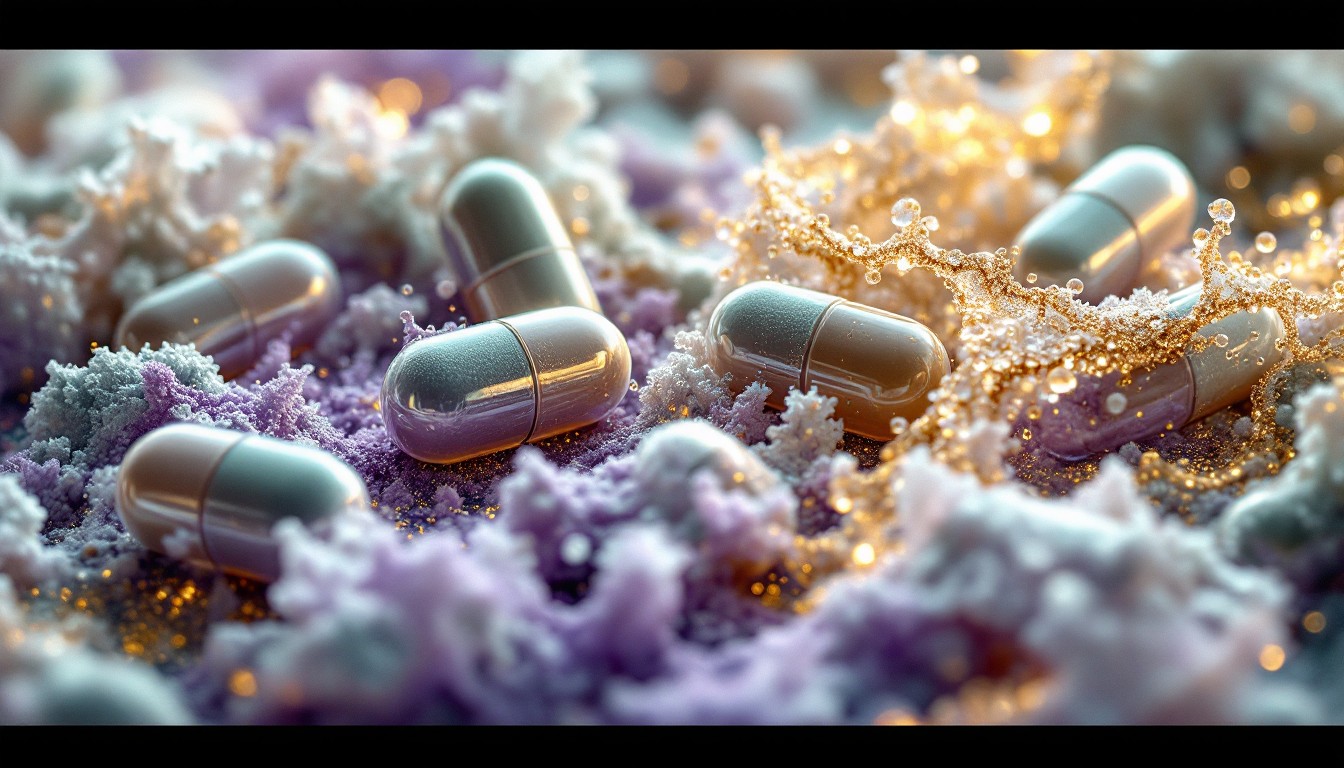 Free Crystalline Capsule Landscape Image - Microscopic, Pharmaceutical ...