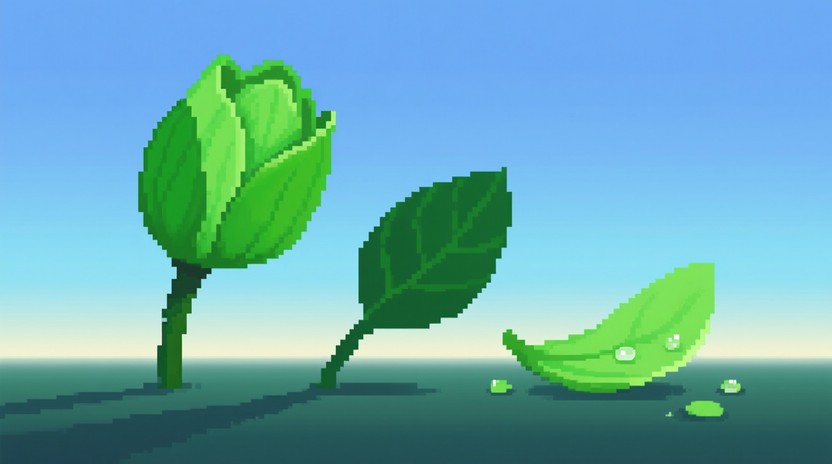 Free Pixel Petal Journey Image - Pixelart, Green, Petal | Download at ...