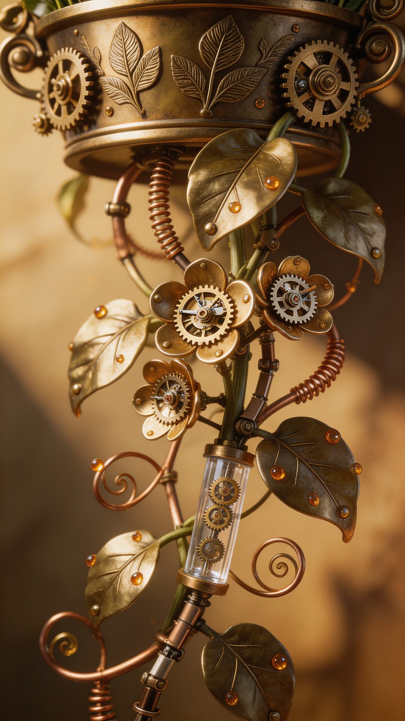 Free Clockwork Plant Cascade Image - Steampunk, Clockwork, Mechanical ...