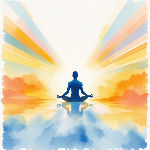 Meditator Radiating Light Free Peaceful Morning Meditation Image | Download at StockCake