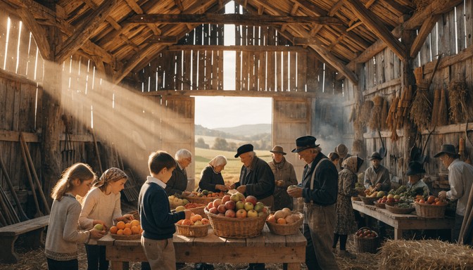 Free Harvest Family Gathering Image - Family, Harvest, Barn | Download ...