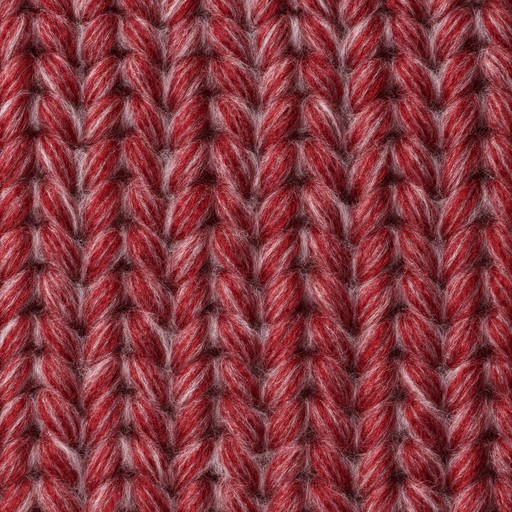 A close-up of chunky hand-knitted wool fills the whole square frame ...