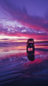 Free Sunset Beach Drive Image - Sunset, Beach, Vehicle | Download at ...