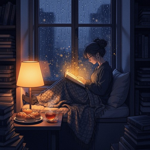 Free Rainy Night Reading Image - Reading, Book, Rain | Download at ...