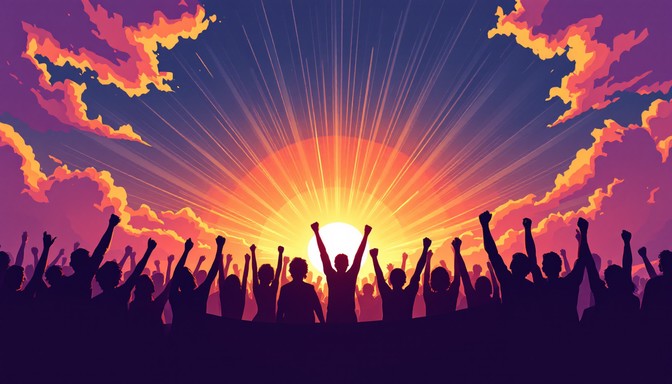 Regular Morning Unity Background Free Unity At Dawn Image - Unity, Sunrise, Silhouette | Download at ...