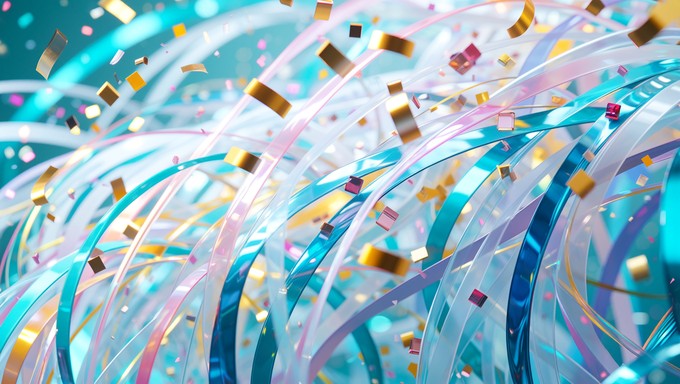 Confetti Virtual Events Free Futuristic Confetti Stream Image - Celebration, Confetti, Ribbons ...