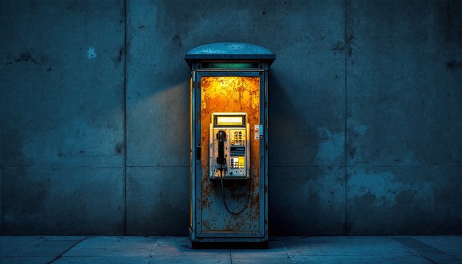 Free Glowing Phone Booth Image - Phonebooth, Urban, Night 