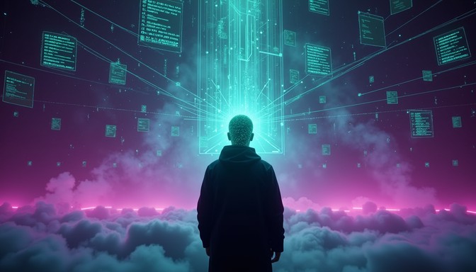 Free Digital Knowledge Explorer Image - Cyberpunk, Digital, Futuristic ...