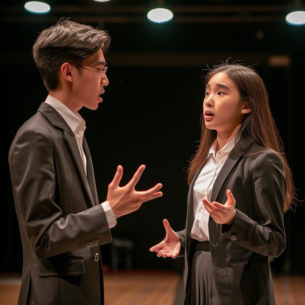 Free Dramatic Stage Conversation Image - Theater, Actors, Stage ...