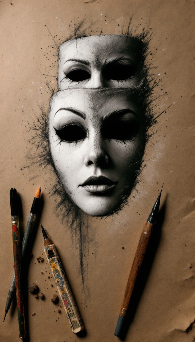 Mask Fin Shadow Free Masks In Shadow Image - Mask, Charcoal, Theatrical | Download at ...