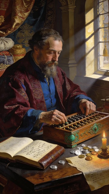 Merchant Philosopher Free Merchant Counting Wealth Image - Merchant, Abacus, Renaissance ...